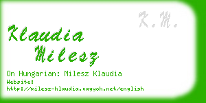 klaudia milesz business card